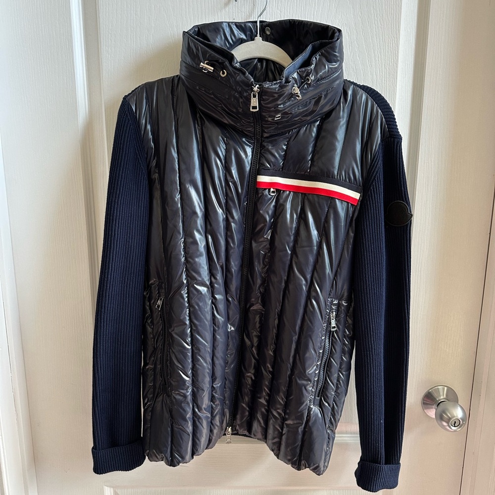 Moncler Black and Navy Puffer Jacket